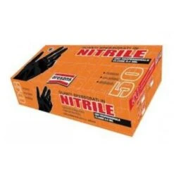 CAJA 50 GUANTES NITRILO DOBLE EXPESOR COLOR NEGRO PARA USO INTENSIVO TALLA ''M”